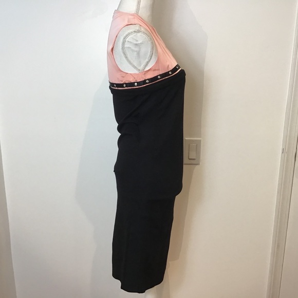 BALENCIAGA PARIS COLOR-BLOCK STUDDED DRESS SZ 6 - Picture 4 of 12